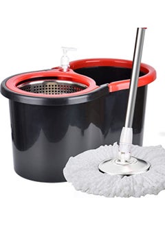 Vitacelli Spin Mop Stainless Steel With Bucket 360 Degree Rotating Red/Black 45x25x22centimeter  - Image 1
