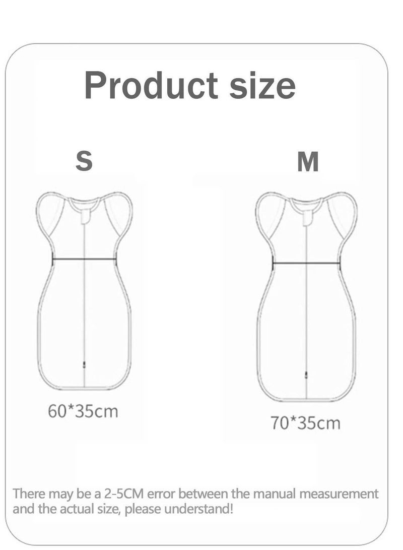 شراء جوي لفافة قماط للأطفال مقاس S، كيس نوم للأطفال، كيس نوم للأطفال مع ذراعين، لفافة قماط للأطفال حديثي الولادة بسحاب ثنائي الاتجاه، مناسب للأطفال من سن 3 إلى 9 أشهر، مناسب للأطفال من وزن 5 إلى 7.5 كجم (وردي) - Image 4