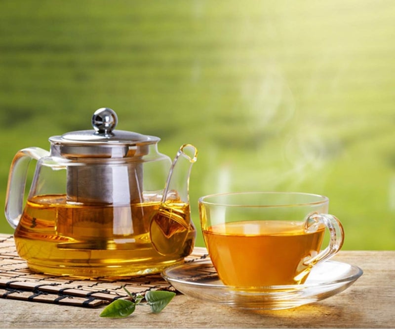 FINSTER Premium Glass Tea Cup and Saucer Set of 6, (6 Cups and 6 Saucers) - 200 ML, Transparent, Round Coffee Cups and Saucer Set for Espresso, Green, Herbal, Lemon Tea (Ideal for Home & Office) - Image 5