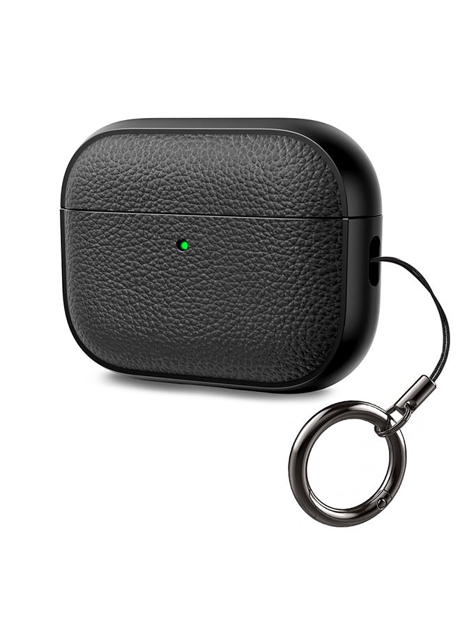 O Ozone Case for Airpods Pro 3 Case Cover , Leather Touch Design Protective Headphone Case Cover  Support for Wireless Charging -Black - Image 1