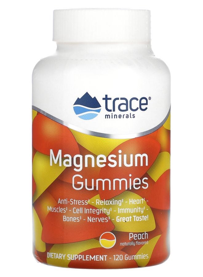 Trace Minerals Magnesium Gummies Peach 120 Gummies