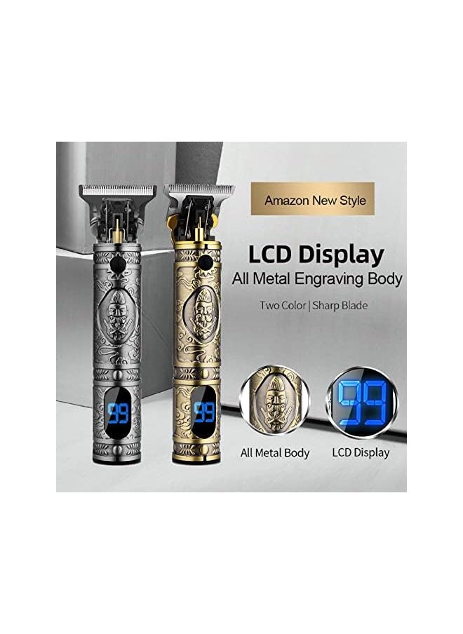 AMULISS - Professional Mens Hair Clippers Zero Gapped Cordless Hair Trimmer Professional Haircut And Grooming Kit For Men Rechargeable Led Display - Image 1