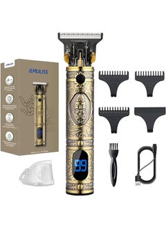 Professional Mens Hair Clippers Zero Gapped Cordless Hair Trimmer Professional Haircut And Grooming Kit For Men Rechargeable Led Display