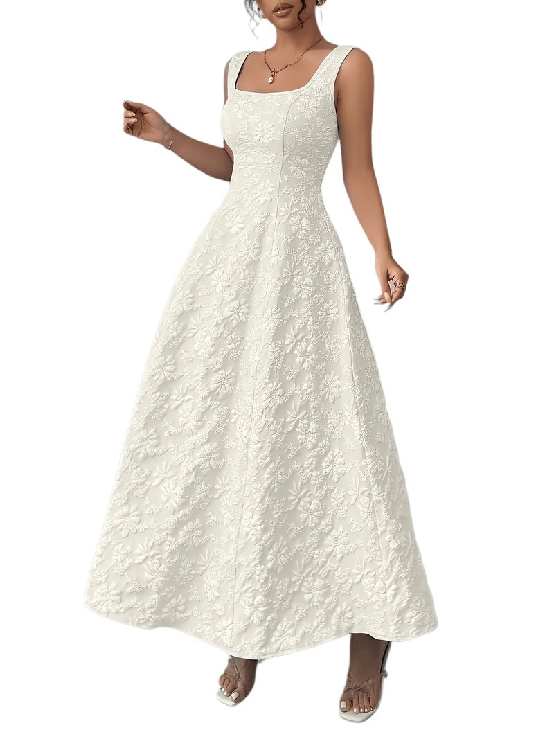 Women's Elegant Strapless\u002FOne-Shoulder A-Line Maxi Dress with Full-Length Zipper - -Length Formal Wedding Guest Gown, Prom Dress, Year-Round Evening Party Dress (Machine Washable, So... - Image 1