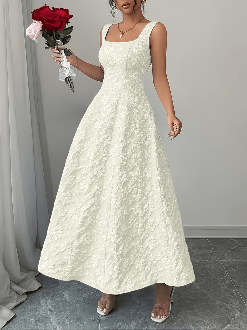 Women's Elegant Strapless\u002FOne-Shoulder A-Line Maxi Dress with Full-Length Zipper - -Length Formal Wedding Guest Gown, Prom Dress, Year-Round Evening Party Dress (Machine Washable, So... - Image 2