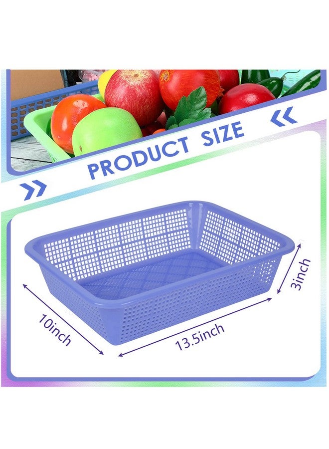 Kolewo4ever Kolewo4ever 24 Pack Classroom Storage Baskets Pencil Organizer Bins 13.5 x 10 x 3 Inch Paper Trays Basket Plastic Book Basket for Classroom Library Organizer - Image 1