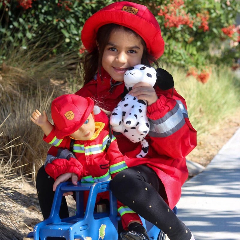 Playtime by Eimmie 18 Inch Doll Clothes - Firefighter Outfit  Matching Hat & Pet Dog Accessories Set - Outfits Fit American  Generation & Similar 18  Girls Dolls - Clothing Sets & Stuff for My Doll - Image 4