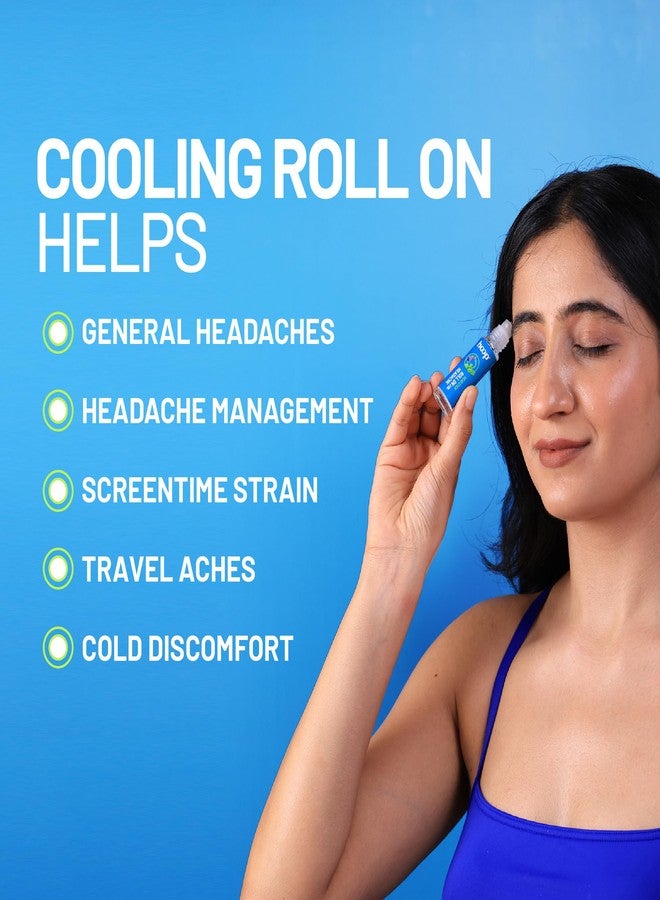 hoop Roll On for Headache | Quick Cooling Roll On for Headache Relief, soothing Migraine symptoms | Oil Balm with Peppermint, Lavender, Coconut | Non Greasy Skin Safe Migraine Relief Product | 10ml - Image 4