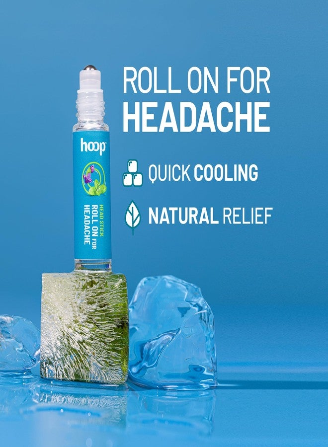hoop Roll On for Headache | Quick Cooling Roll On for Headache Relief, soothing Migraine symptoms | Oil Balm with Peppermint, Lavender, Coconut | Non Greasy Skin Safe Migraine Relief Product | 10ml - Image 2