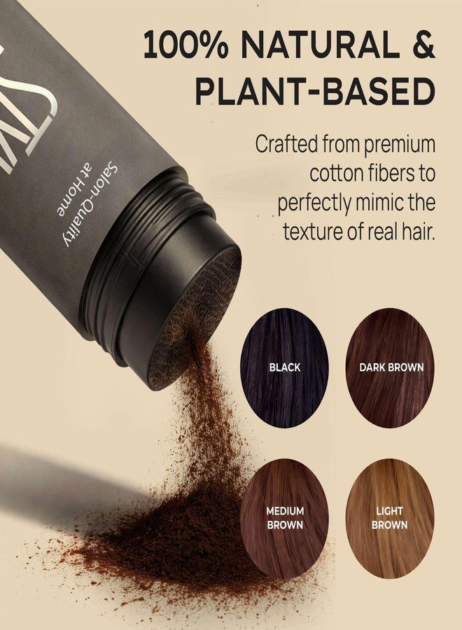 Style Edit Hair Building Fibers for Thinning Hair | Conceals Receding Hairlines, Fine Hair & Bald Spots for Fuller looking hair, 100% Plant-Based Thickening Powder for Men & Women, Dark Brown 0.88oz - Image 2