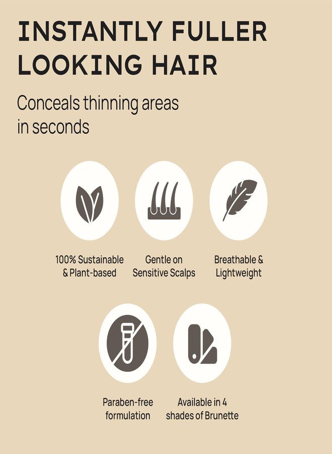 Style Edit Hair Building Fibers for Thinning Hair | Conceals Receding Hairlines, Fine Hair & Bald Spots for Fuller looking hair, 100% Plant-Based Thickening Powder for Men & Women, Dark Brown 0.88oz - Image 3