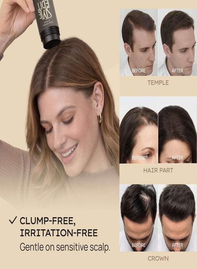 Style Edit Hair Building Fibers for Thinning Hair | Conceals Receding Hairlines, Fine Hair & Bald Spots for Fuller looking hair, 100% Plant-Based Thickening Powder for Men & Women, Dark Brown 0.88oz - Image 4