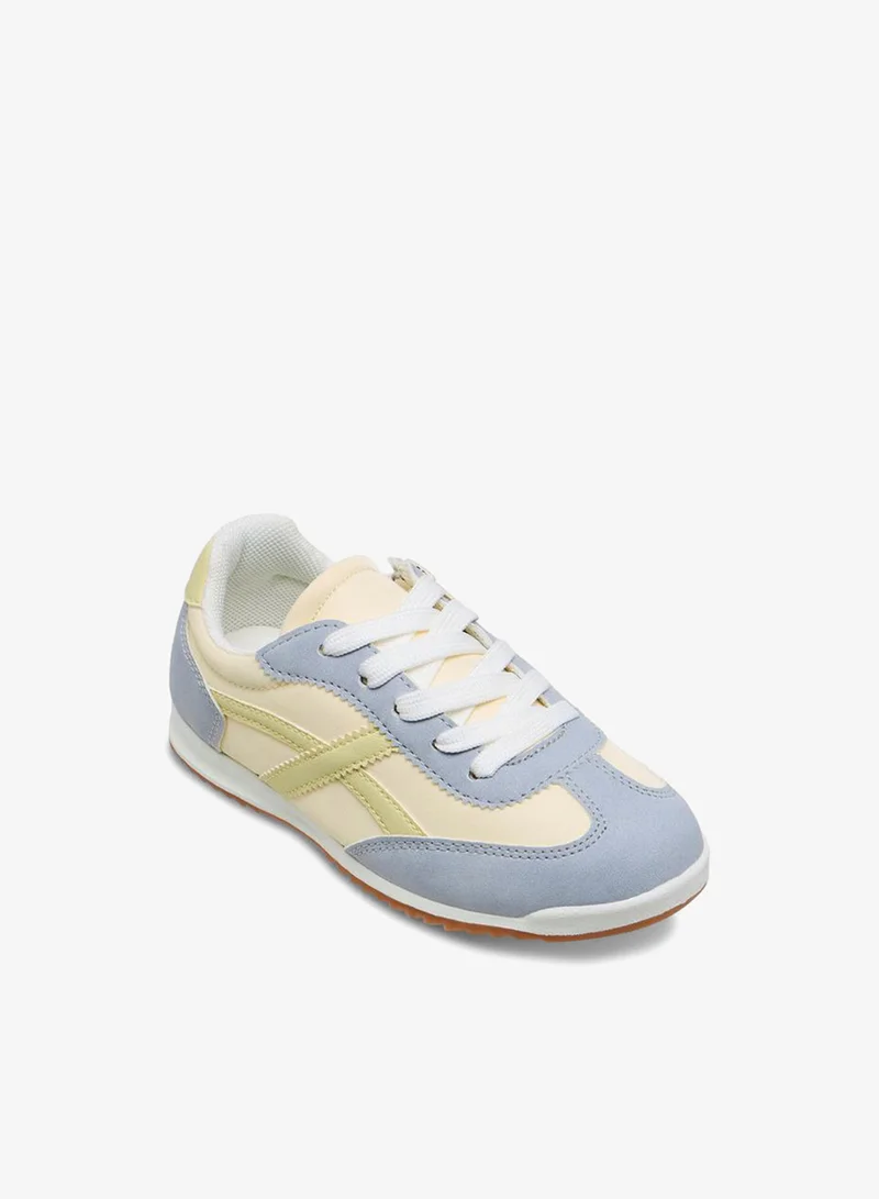 Girls Lace-Up Colorblock Sneakers