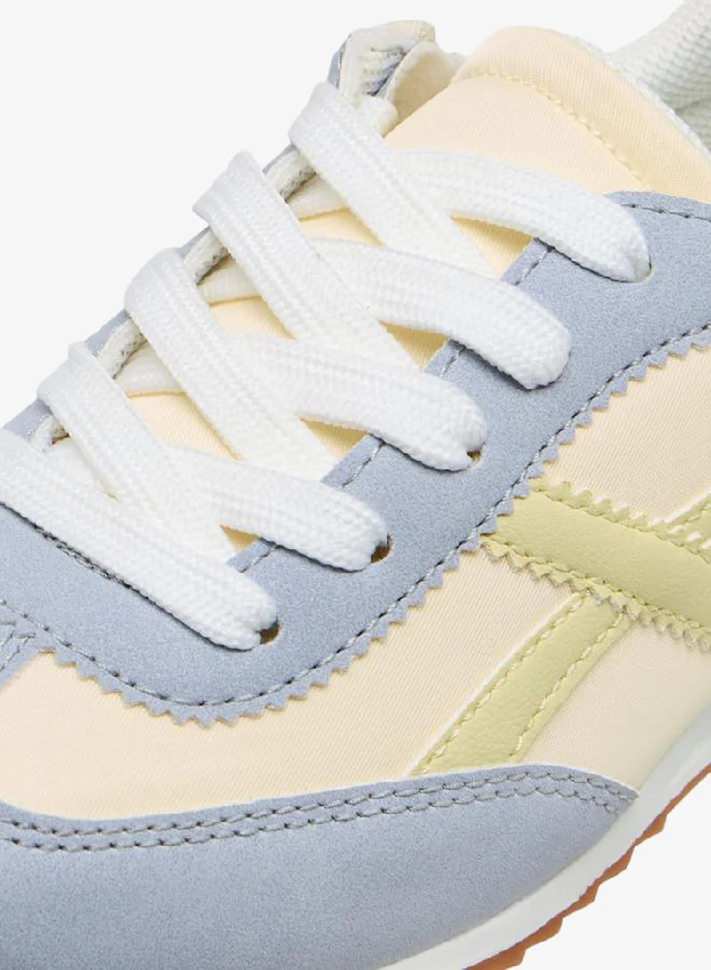 Little Missy BLUE Girls Lace-Up Colorblock Sneakers for Women | Best Price UAE