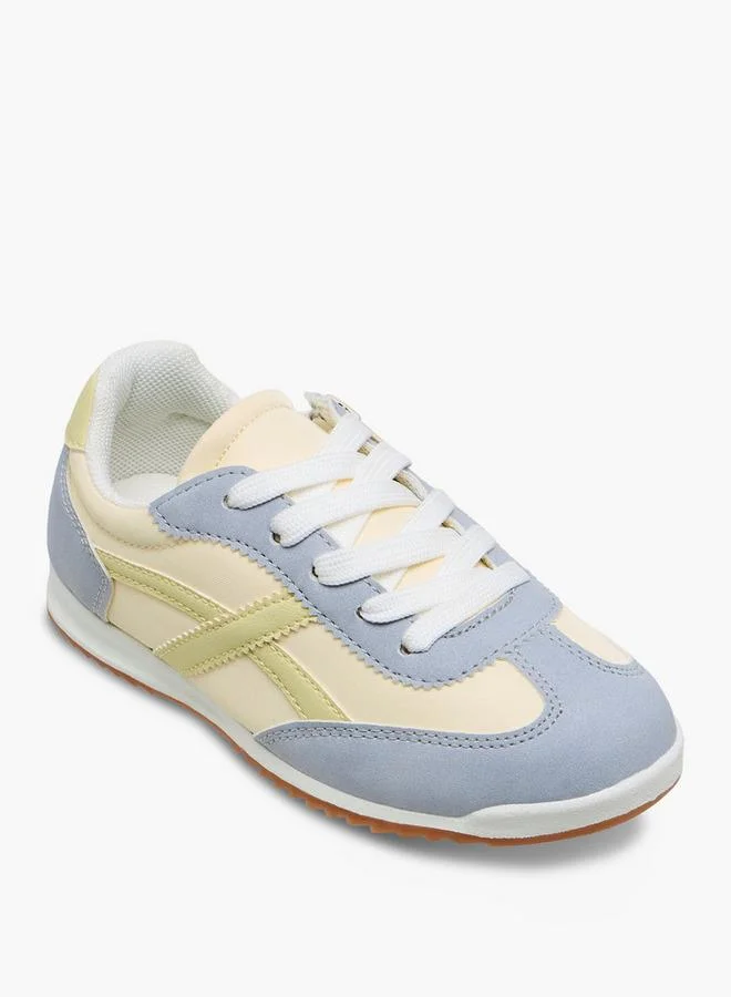 ليتل ميسي Girls Lace-Up Colorblock Sneakers