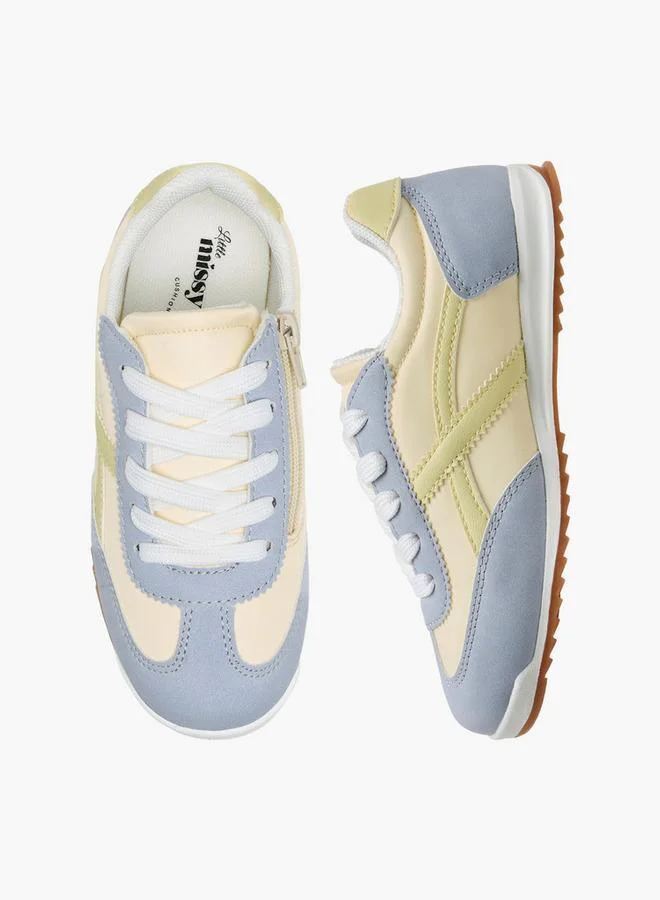 ليتل ميسي Girls Lace-Up Colorblock Sneakers