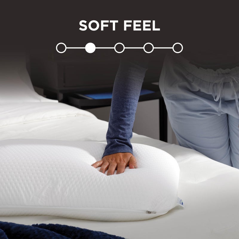 Tempur-Pedic Memory Foam Symphony Pillow Luxury Soft Feel, Standard, White - Image 2