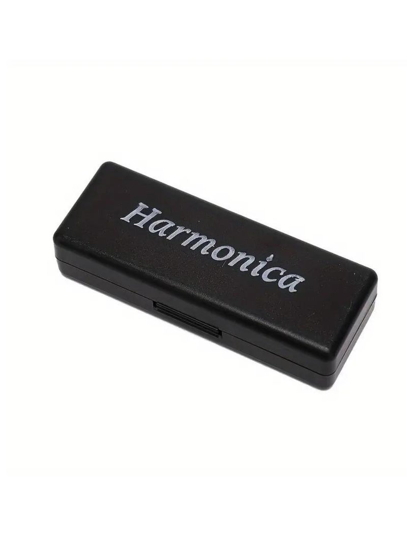 Megarya Harmonica Musical Instrument Beginner Teaching Playing Gift Copper Core Resin Harmonica (Black)  - Image 4