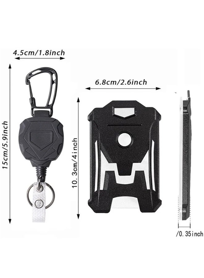 Generic 2 Sets Heavy Duty Vertical Identification Cards Holder, ID Holder with Reel, 2 Sets  - Image 2