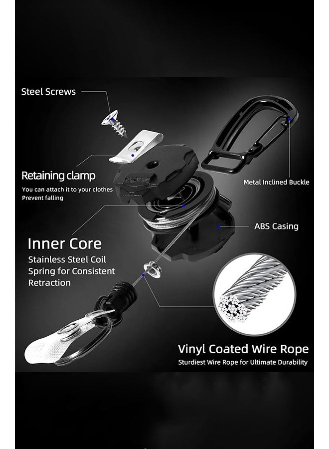 Generic 2 Sets Heavy Duty Vertical Identification Cards Holder, ID Holder with Reel, 2 Sets  - Image 3
