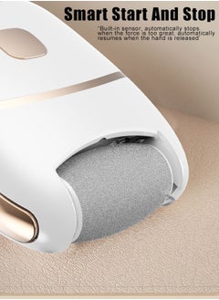 Super ZYouth Electric Feet Callus Remover, Rechargeable Grinding Pedicure Tools with 2 Coarse Head to Remove Thick Dead Skin on The Heels for Feet Hands White  - Image 3