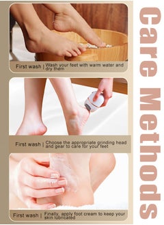 Super ZYouth Electric Feet Callus Remover, Rechargeable Grinding Pedicure Tools with 2 Coarse Head to Remove Thick Dead Skin on The Heels for Feet Hands White  - Image 5