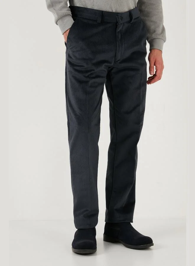 Buratti  Buratti Normal Waist Regular Fit Straight Leg Velvet Trousers Men's Velvet Trousers 645MERLIN for Men | Best Price UAE