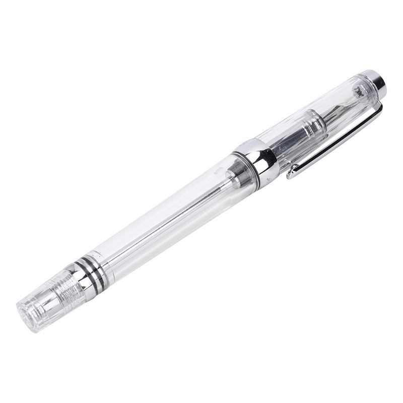 Large Capacity Fountain Pen Transparent Business Writing Pen Office School Supplies 0.5mm NibTransparent Brown - Image 4
