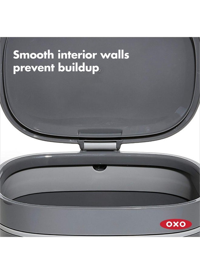 OXO OXO Good Grips EASY-CLEAN COMPOST BIN - CHARCOAL - 1.75 GAL/6.62 L, Plastic, 8.3"L x 10.15"W x 12"H  - Image 4