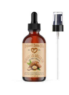 Natural Born Oils Moroccan Argan Oil 4oz 100 Pure and Natural Coldpressed Organic Natural Moisturizer for Your Skin and Hair