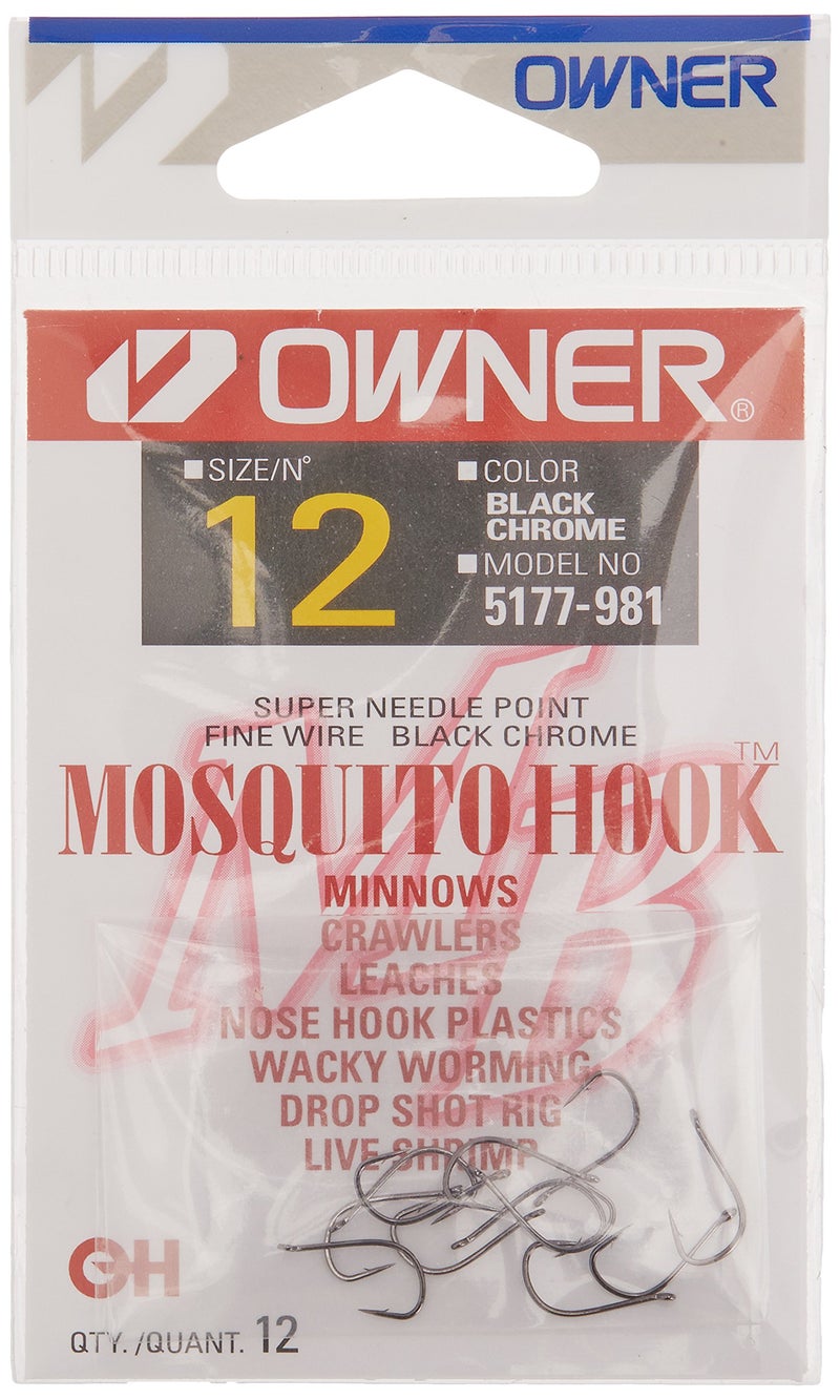 Owner American Mosquito Hook, #14, Chrome, 14 (12 per Pack) (5177-961) - Image 2