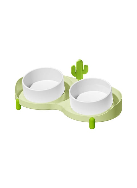 Cat Bowls Elevated, Detachable Dog Bowls with Stand, 15° Tilted Raised Ceramic Cat Food Bowl, Anti Vomiting Bowl Feeder for Cats And Pets, Cleaned In the Dishwasher or Microwave