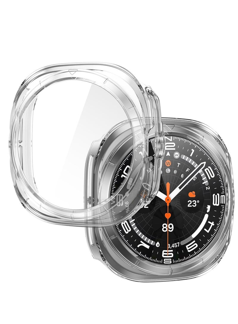 Shockproof Hard PC Full Watch Case Compatible With Samsung Galaxy Watch 7 Ultra 47mm Clear
