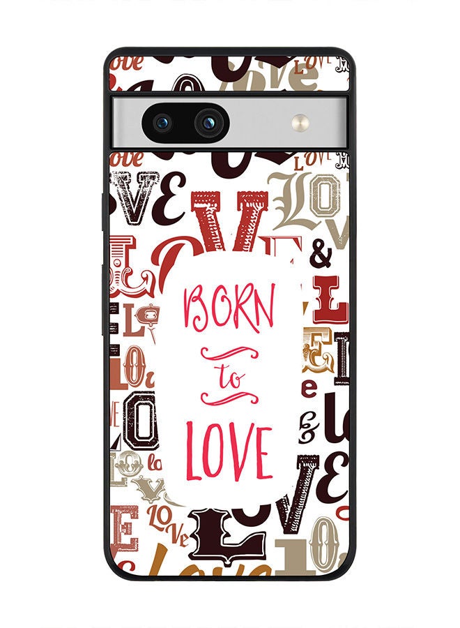 Stylizedd حافظة حواف سوداء متينة لجهاز Google Pixel 7a 5G - حافظة مرنة من المطاط ضد الصدمات - رقيقة ومصممة للحب - Image 1