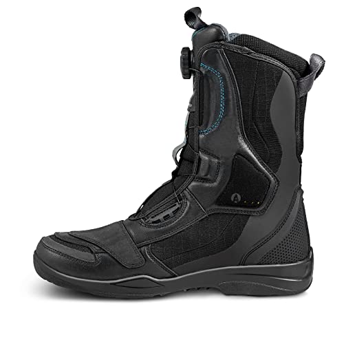 SHIMA STRATO WP, Waterproof Motorcycle Boots for Men - Vented, Reinforced Lightweight Long Biker Riding Boots with ATOP Fast-Closure System, Ankle Protection, Non-slip Sole (Black, 10) - Image 3