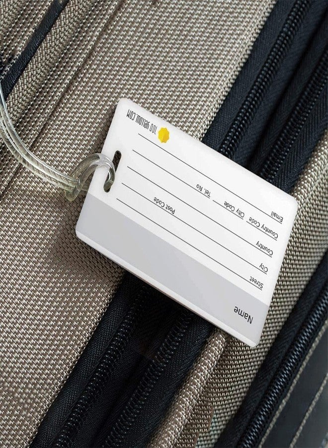 100Yellow® World Name Map Printed Gloss Finish PVC Luggage Tags with Silicon Strap Ideal for International Travel |Set of 4 | Multicolor - Image 2