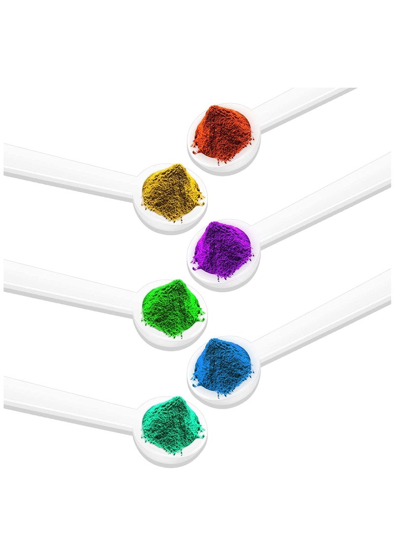 KASTWAVE Mini Scoops Measuring Spoons Mini Shovel Scoop Spice Scoop Tiny Measuring Spoon Micro Powder Scoop for Cosmetics Medicines Spices Powder Measurement Tools Supplies (White,100 Pieces) - Image 1