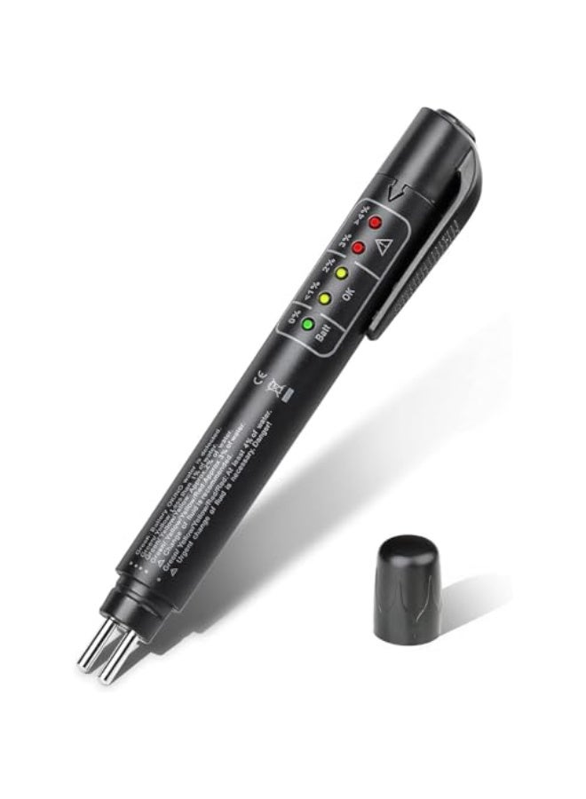 Joyzzz Brake Fluid Test Pen, Auto Brake Diagnostic Testing Tool, Brake Fluid Tester with 5 Led Indicators, Car Brake Fluid Inspection Tool Replacement Test Pen, Test Dot3 Dot4 Dot5.1 Brake Fluid - Image 1