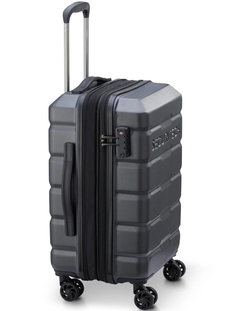 DELSEY Paris Citadel Securitech By Delsey Paris 54 Cm Expandable 4 Double Wheel Cabin Luggage Trolley - Anthracite Black - Image 4