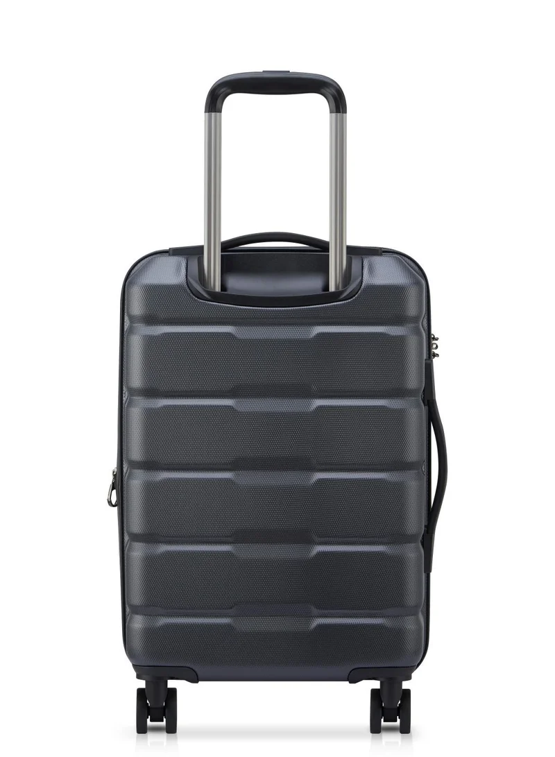 ديلسي _باريس Citadel 54 Cm  Expandable 4 Double Wheel Cabin Luggage Trolley Anthracite / Black Zip