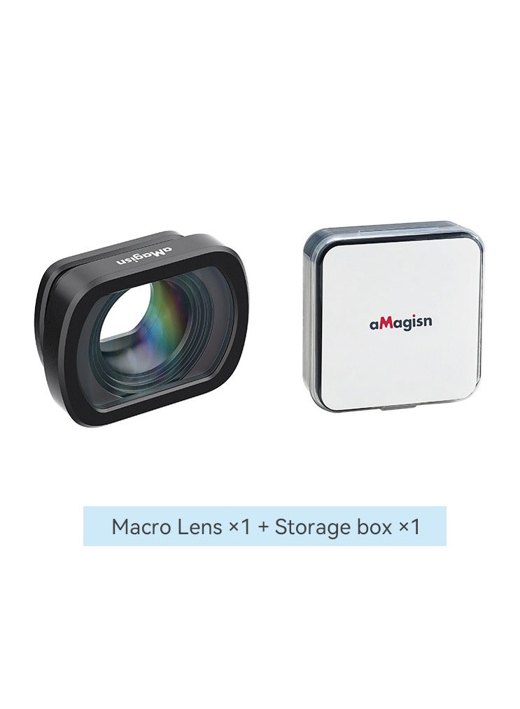 aMagisn Macro Lens Filter for DJI Pocket 3 – Aluminum Alloy Magnetic Attachment, Optical Glass, HD Close-Up Accessory for Flowers, Food & Jewelry Photography - Image 1