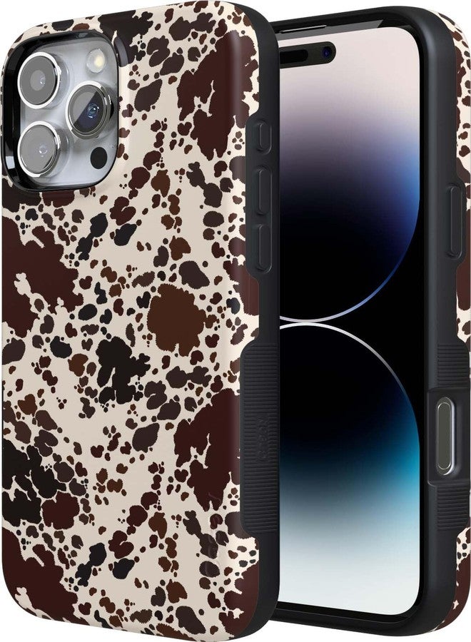 Casely جراب Casely لهاتف iPhone 16 Pro Max | تصميم مستوحى من رعاة البقر | جراب بنقشة جلد البقر | متوافق مع MagSafe | تصميم جريء لحماية الهاتف - Image 2