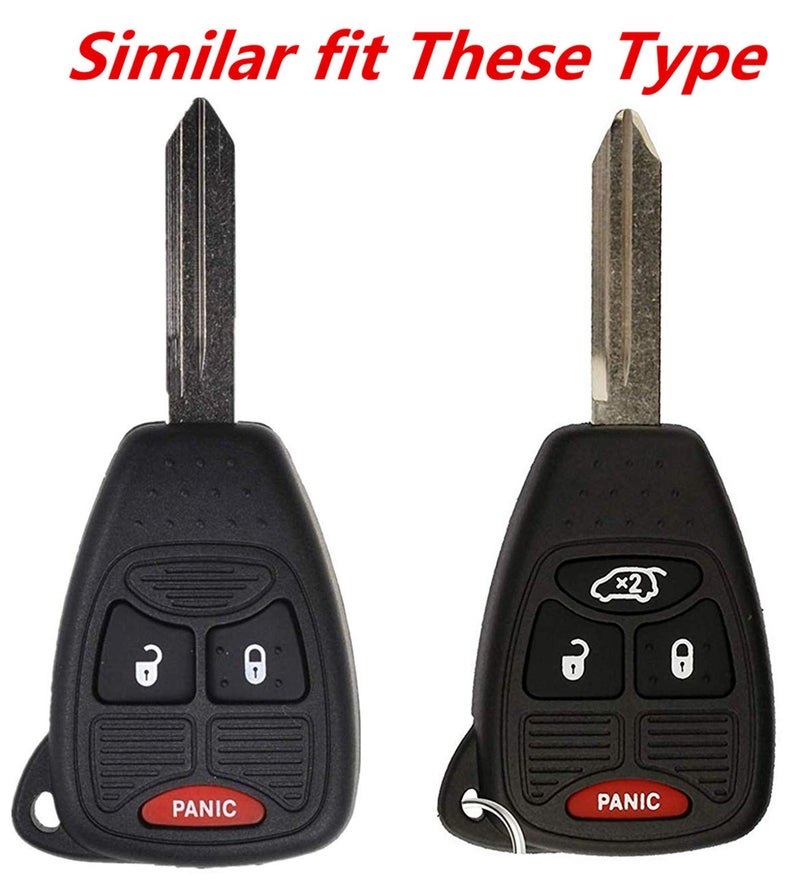 KAWIHEN Leather Key Fob Cover Fit for Chrysler 200 300 Aspen Pacifica PT Cruiser Sebring Dodge Avenger Charger Durango Magnum Jeep GC Commander Grand Cherokee Liberty OHT692713AA - Image 4