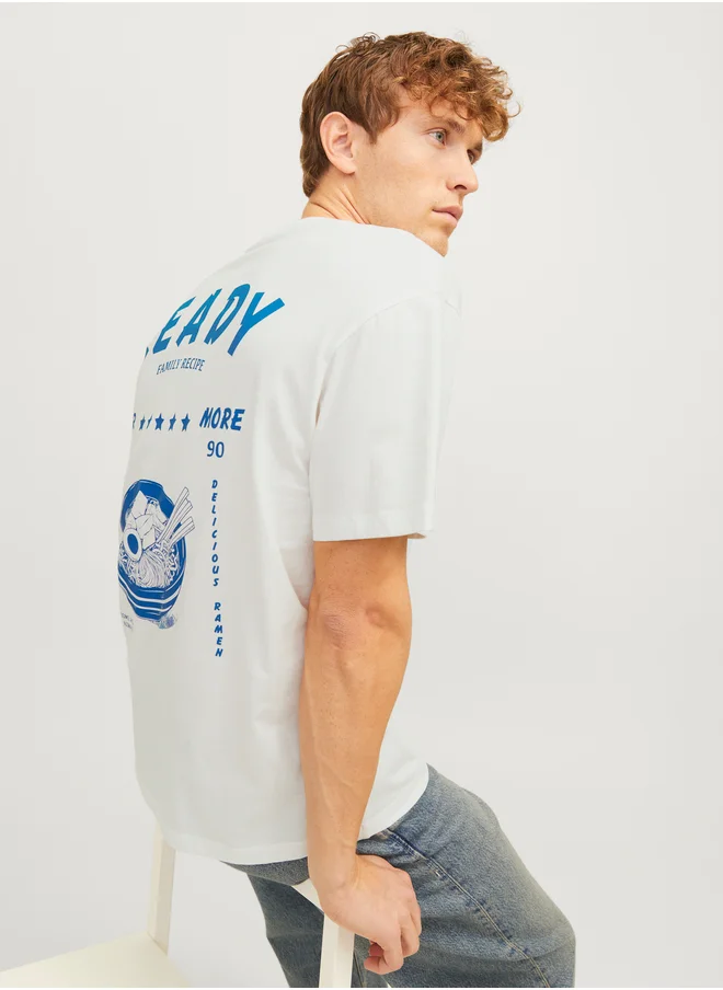 JACK & JONES Graphic Print Crew Neck T-Shirt
