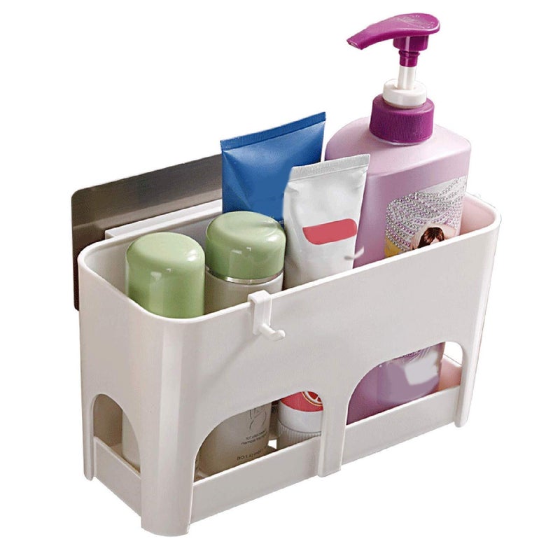BLEQYS® Magic Sticker Series Self Adhesive Kitchen Bathroom Shelf Shower Caddy - Image 1