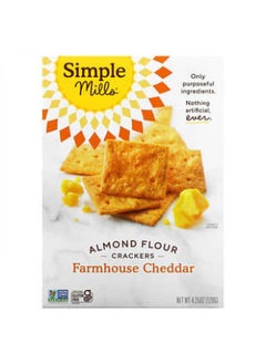 Simple Mills Simple Mills, Almond Flour Crackers, Farmhouse Cheddar, 4.25 oz (120 g)  - Image 2