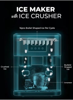 Oscar OSCAR | Ice Maker & Crusher | Model: OSIM2015CR | Large Capacity: 1.8L | Effective Ice Making & Crushing Abilities | Perfect for Parties, Gatherings, and Everyday Use  - Image 3