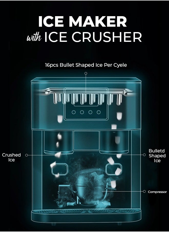 Oscar OSCAR | Ice Maker & Crusher | Model: OSIM2015CR | Large Capacity: 1.8L | Effective Ice Making & Crushing Abilities | Perfect for Parties, Gatherings, and Everyday Use  - Image 3