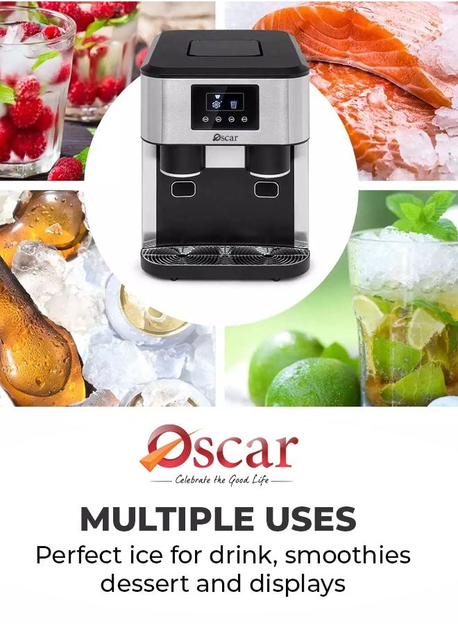 أوسكار - أوسكار | صانع الثلج وكسارة | الموديل: OSIM2015CR | سعة كبيرة: 1.8 لتر | قدرات فعالة في صنع الثلج وسحقه | مثالي للحفلات والتجمعات والاستخدام اليومي - Image 1