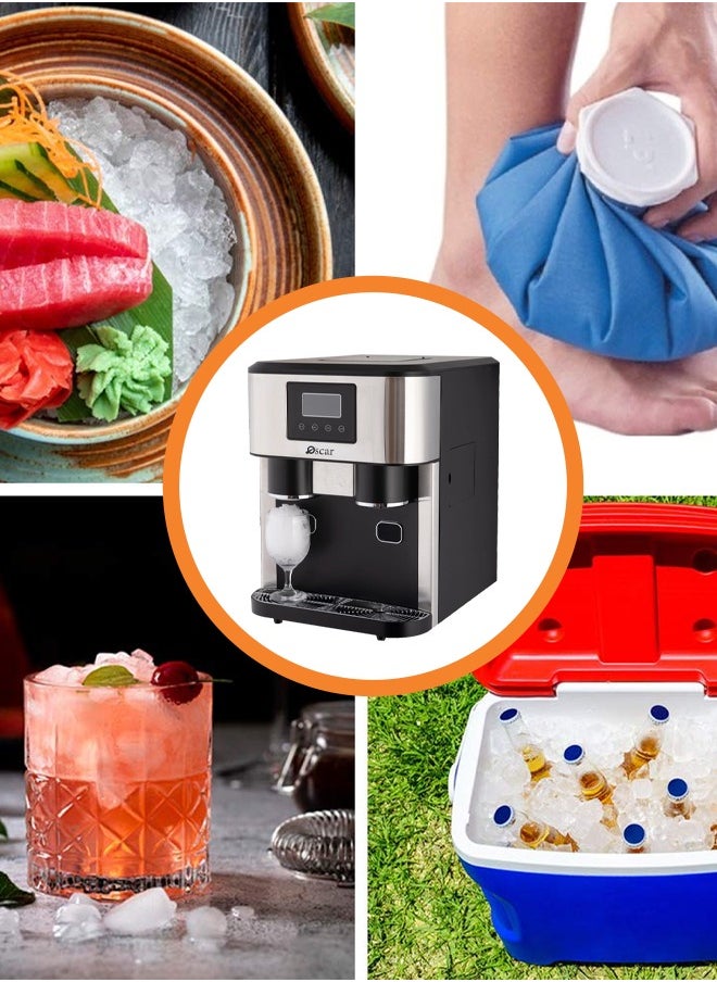 Oscar OSCAR | Ice Maker & Crusher | Model: OSIM2015CR | Large Capacity: 1.8L | Effective Ice Making & Crushing Abilities | Perfect for Parties, Gatherings, and Everyday Use  - Image 4